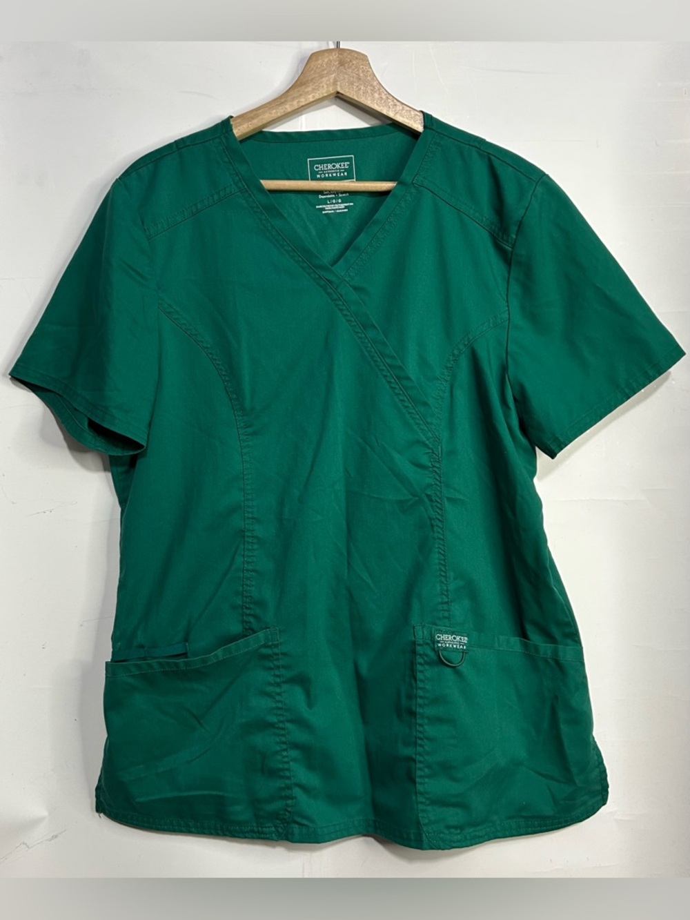 5 for‎ $25🔥Cherokee Workwear Revolution Green Scrub Top Large